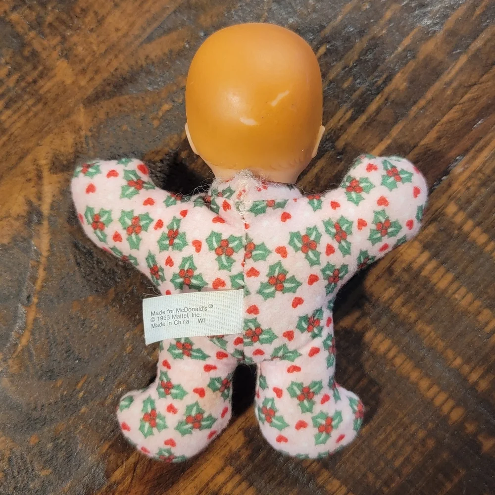 McDonalds Happy Meal Toy  1993‎ Magic Nursery Girl Mini Baby Doll Pink W/Holly